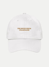 Braut Cap The Bride Needs A Champagne in weiß