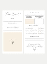 Bachelorette Partykarten für den Junggesellinnenabschied