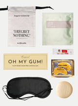 JGA Korbtasche mit Hangover Kit und Haarclip in weiß - weddorable