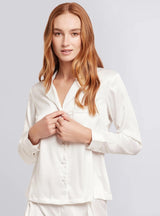 Toni langer Brautpyjama weiß - weddorable